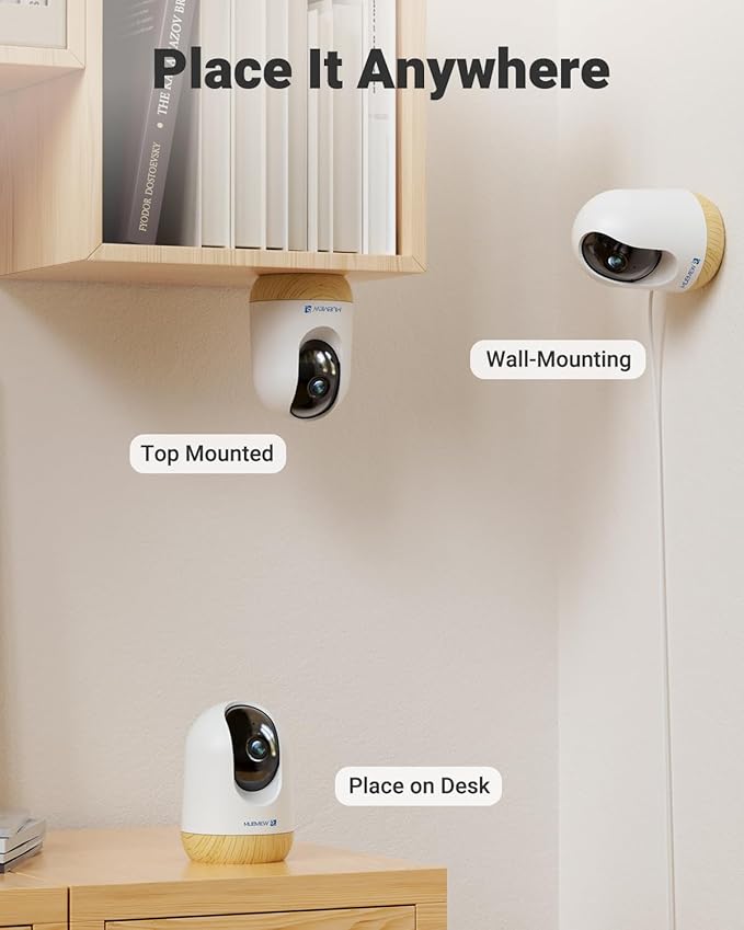 MUBVIEW 5MP Indoor Security Camera, 5/2.4G WiFi Cameras (4-Pack)