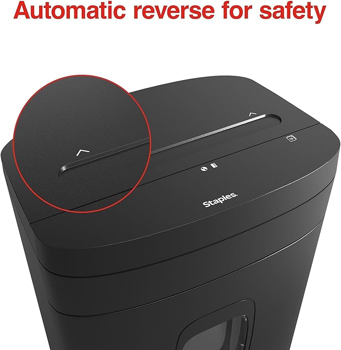 Staples 12-Sheet Micro-Cut Shredder – High-Security Document & Credit Card