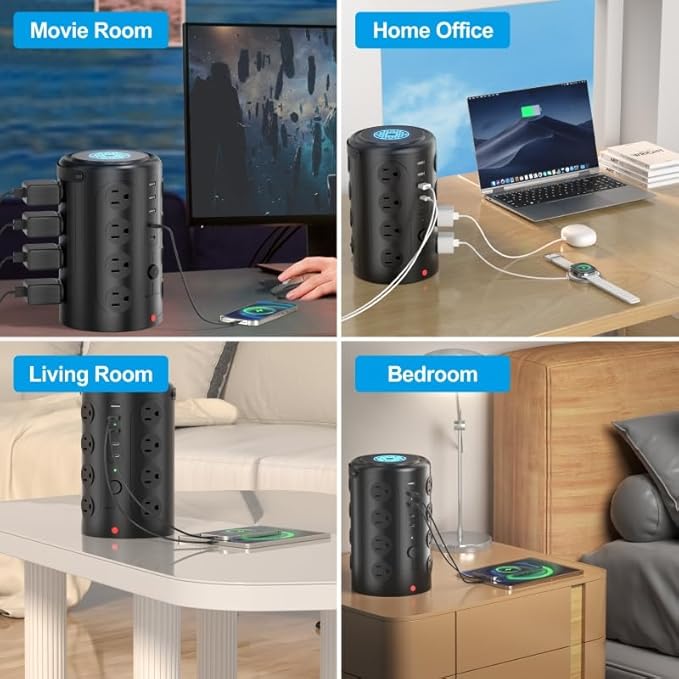 Power Strip Tower Surge Protector