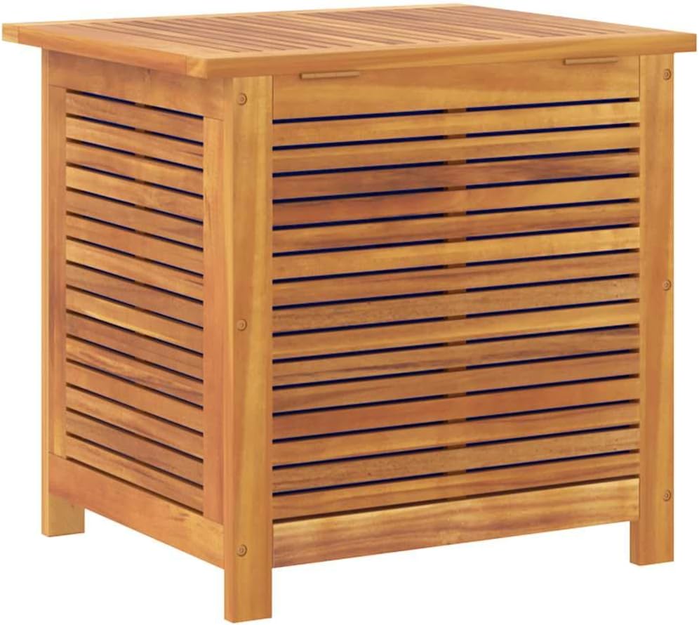 vidaXL Garden Storage Box Natural Wood Solid Acacia Wood, 100% PE (Bag)