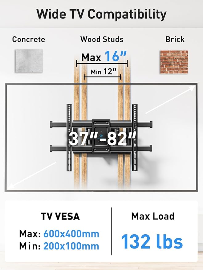 PERLESMITH Full Motion TV Wall Mount