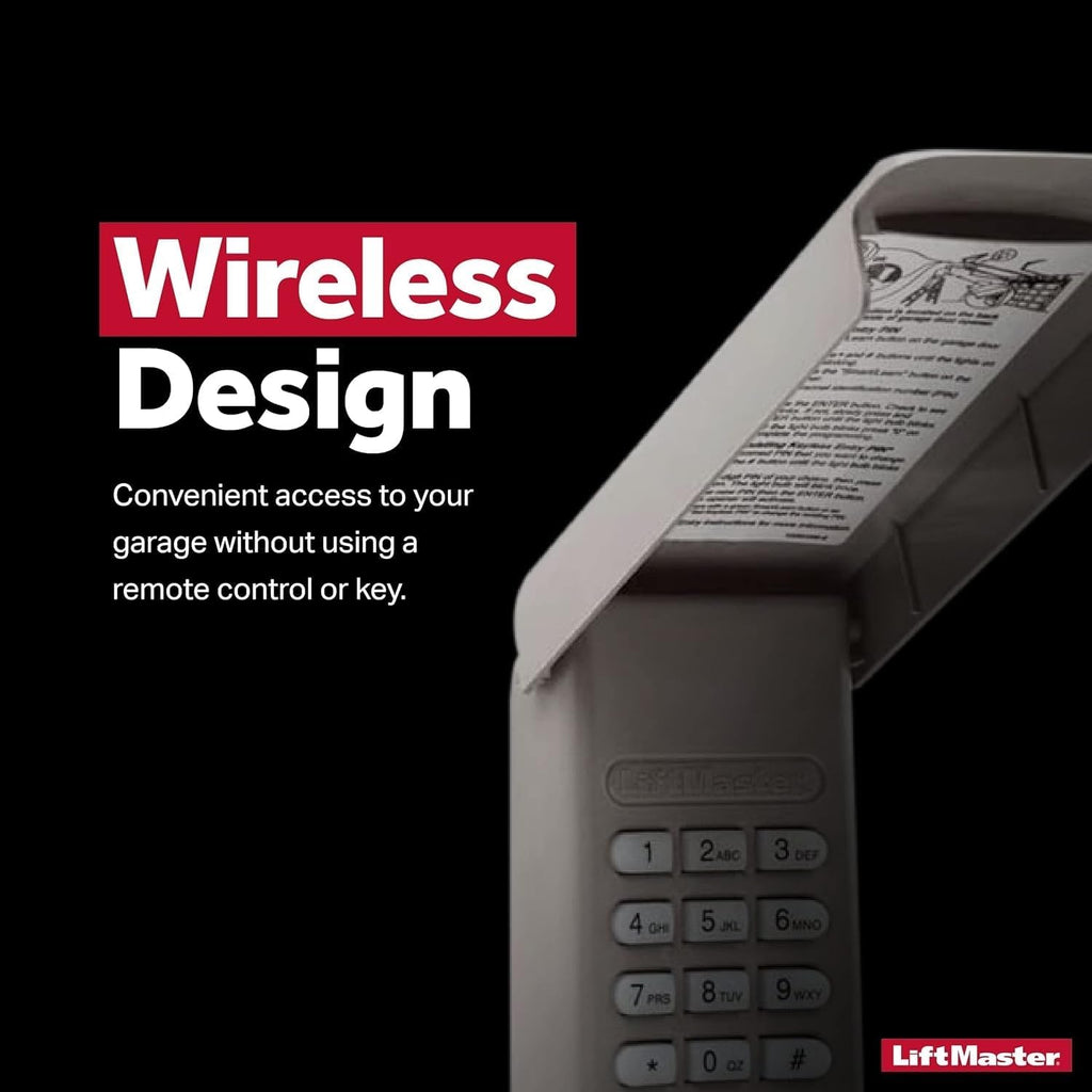 liftmaster 878max security+ garage door keypad wireless and, side view