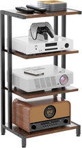 X-cosrack 16.5" Small 4-Tier AV Media Stand, Narrow Version Wooden Corner