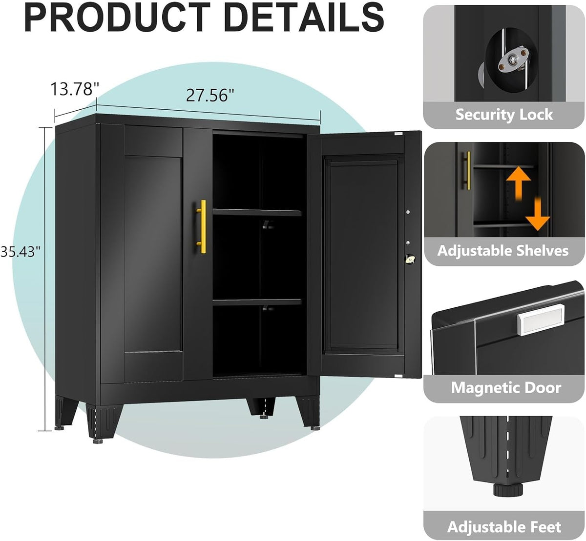 tool locker cabinet, metal storage cabinet with doors shown in use