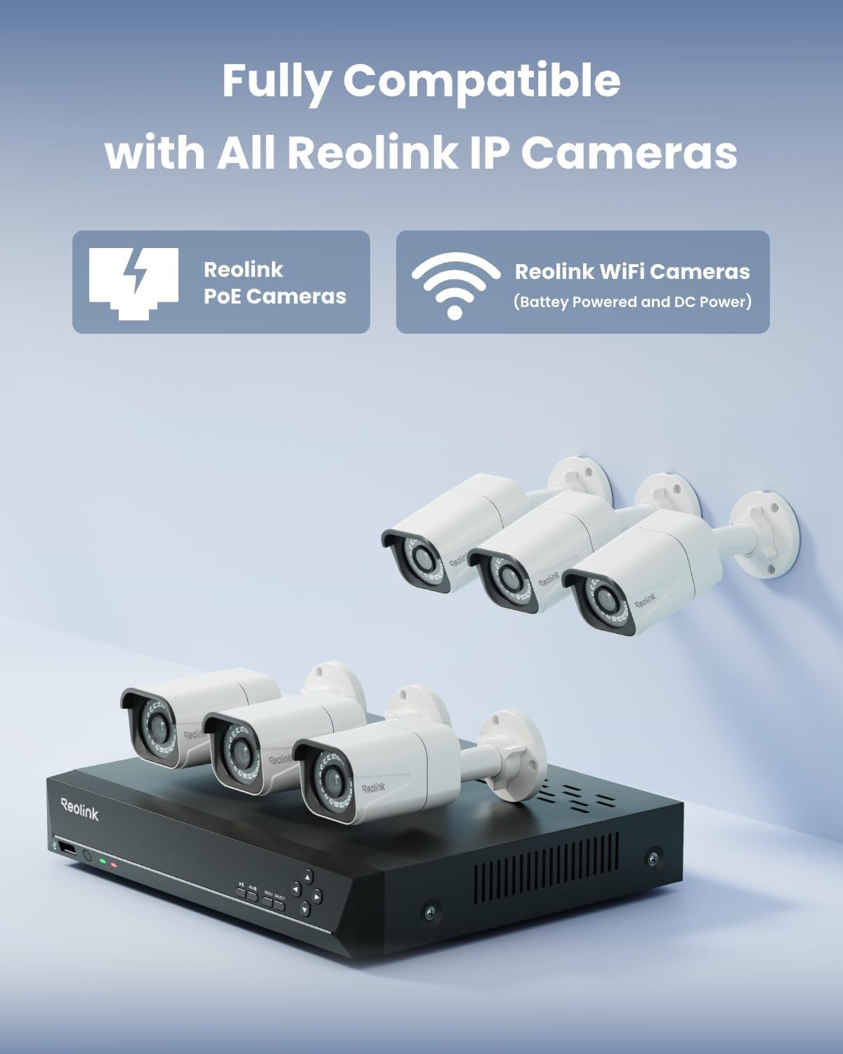 reolink 8ch 4k/8mp security camera system with 2tb, package contents