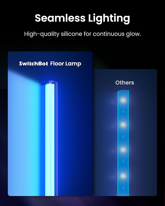 SwitchBot Floor Lamp with Matter, Warm Cool White, Corner Floor Lamp Compatible