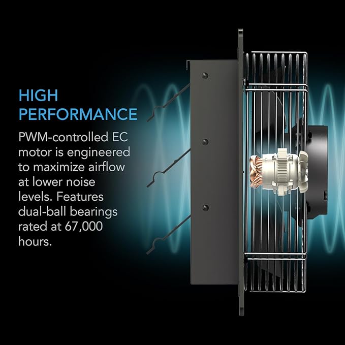 AC Infinity AIRLIFT S14, Shutter Exhaust Fan 14”