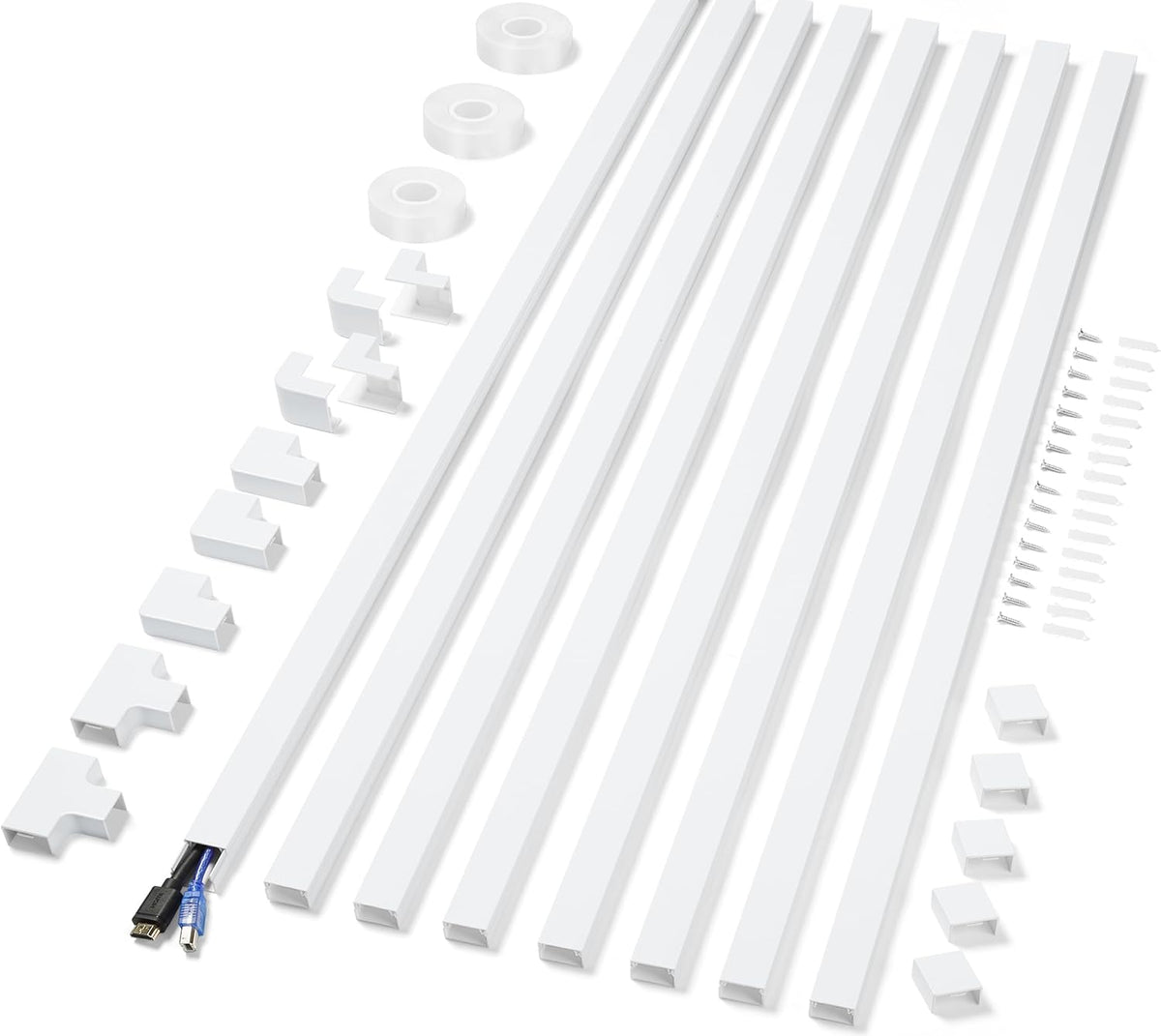 Cord Covers for Wires on Wall Extra-Long, 26.25ft TV Cord Hider Kit, Paintable