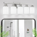 DIKAIDA 5-Light Bathroom Light Fixtures, Modern Bathroom Wall Lights Over Mirror