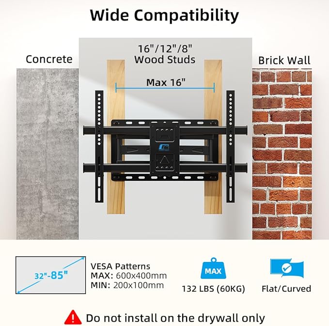 HOME VISION Full Motion TV Wall Mount