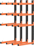 Lumber Storage Rack Wall Mount, Foldable 8-Level Wood Storage Rack