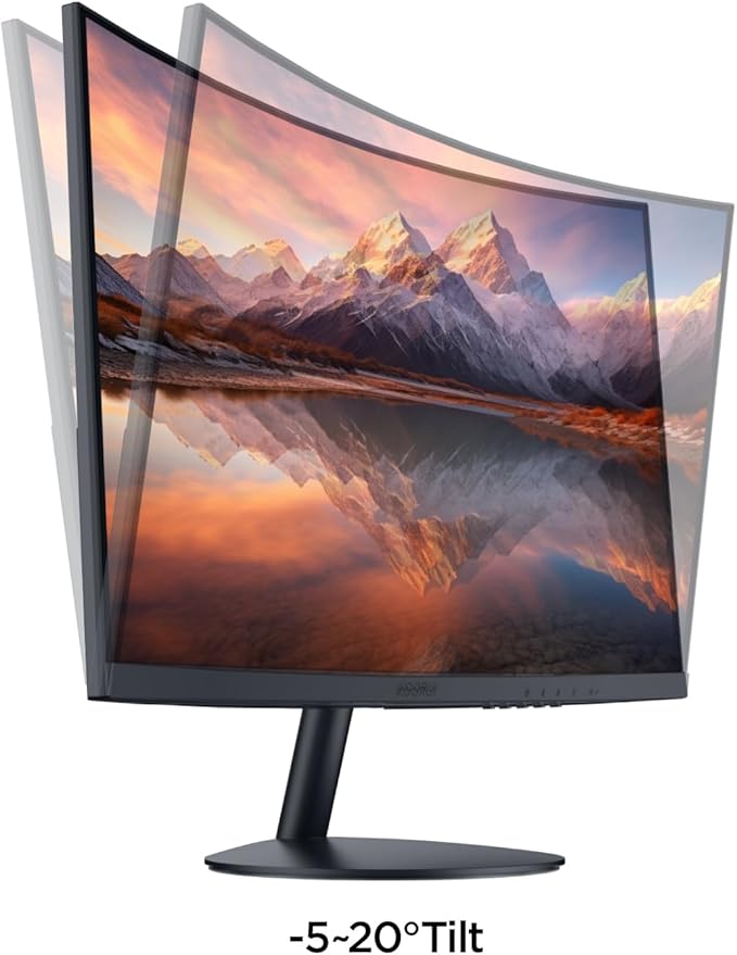 KOORUI 24 inch Curved Monitor, Full HD 1080P Curved Computer Monitor, 100Hz