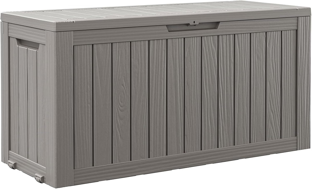 Outdoor Storage Box Waterproof, 82 Gallon Deck Box for Patio Storage