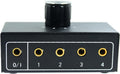 Power No Noise 1/8" 1 in 4 Out or 4 in 1 Out Audio selector 3.5 mm TRS Stereo 4