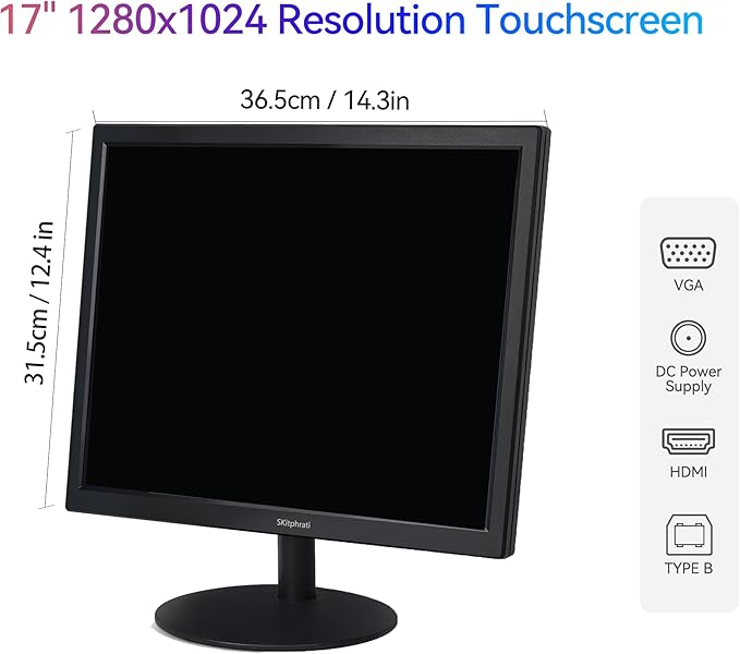 SKitphrati 17" Square 1280x1024 10-Point Multi Touch Screen Monitor