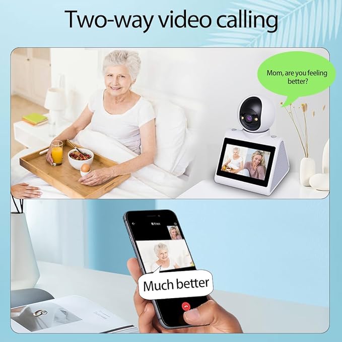 SIYZHOP Indoor Home Security Camera, Pet Dog Camera, Two Way Video Camera