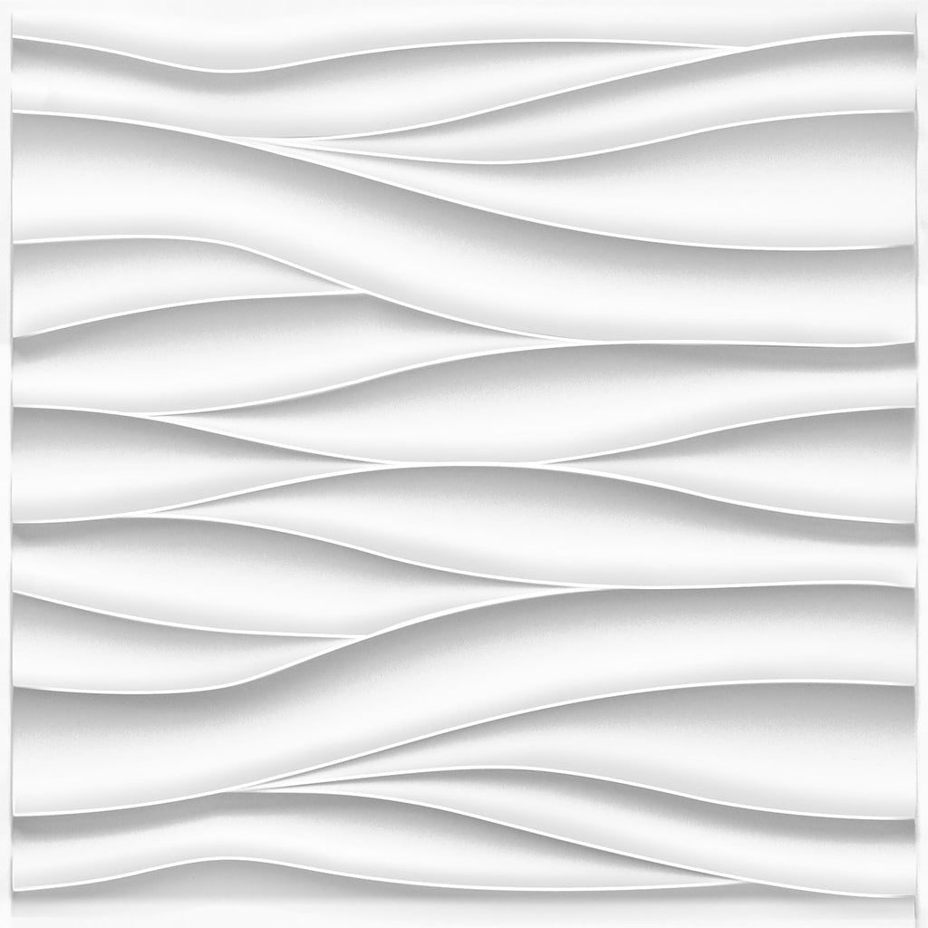 STICKGOO Wave Wall Panels for Interior Wall Decor, Paintable 3D Wall Decor (12 Pack)