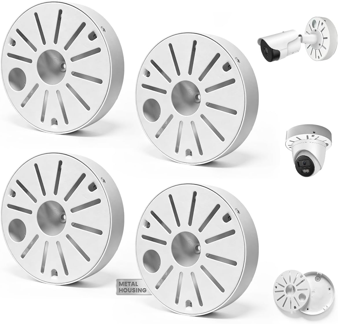 Metal Security Camera Junction Box, Cable Concealment Base Boxes