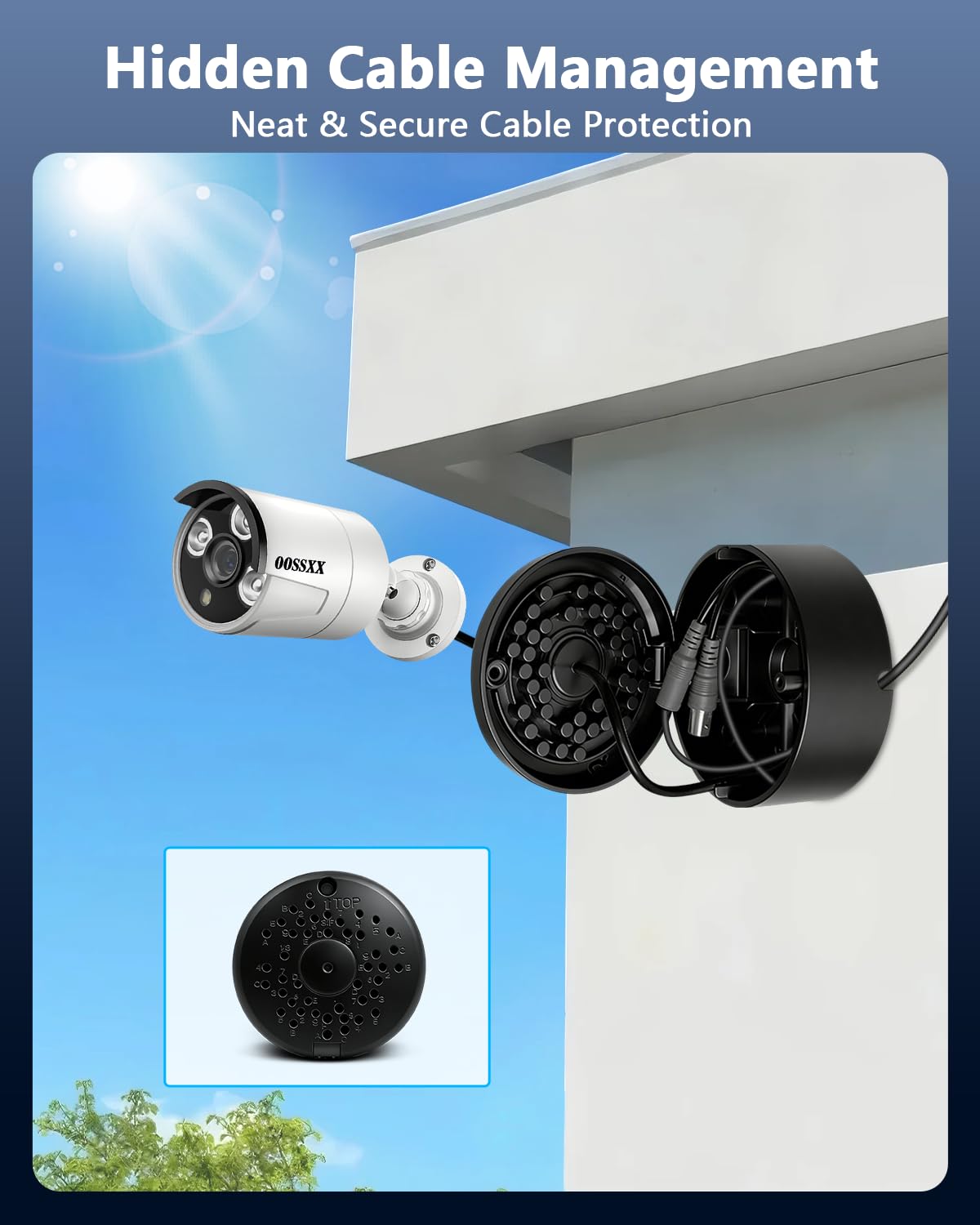 (abs new) security camera junction box,security camera bracket showing dimensions