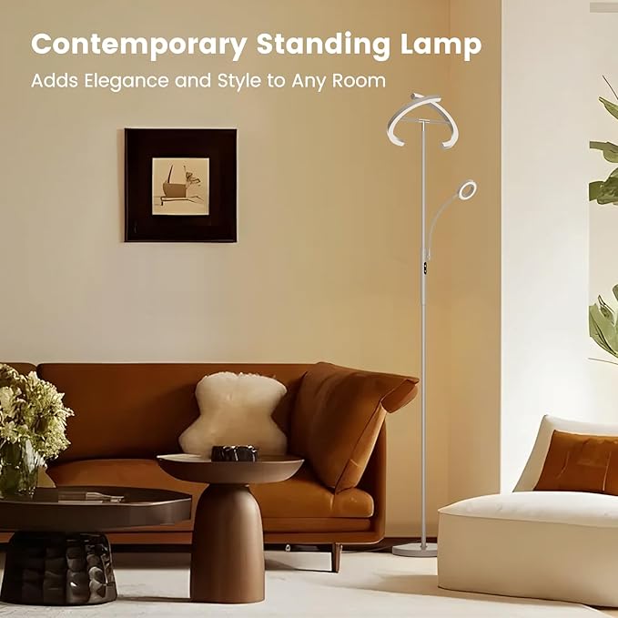 SIBRILLE 2-in-1 Dimmable Floor Lamp