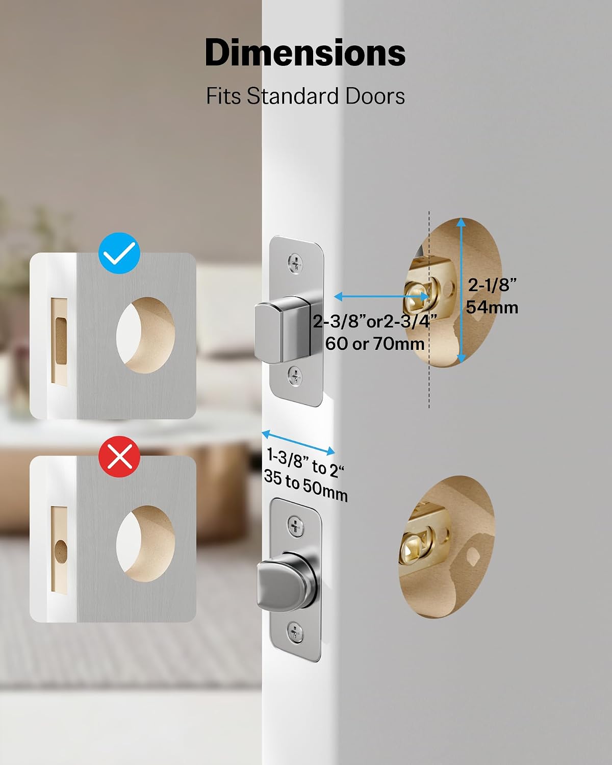Front Door Lock Set Keyless Entry with 2 Lever Handles, Keyless Entry Door Lock Deadbolt with Handle Set, Fingerprint & Digital Keypad Deadbolt for Front Door, Matte Black