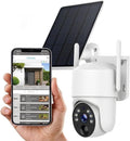 Sky Tower 2K Solar Security Camera Outdoor, Wireless WiFi PTZ Pan Tilt 360° View Spotlight, AI Motion Detection and Siren, Color/IR Night Vision, 2-Way Talk, Amazon Cloud (WiFi Router)