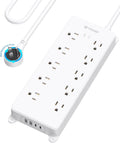 TROND 360° Rotating Plug Power Strip 10ft, Surge Protector