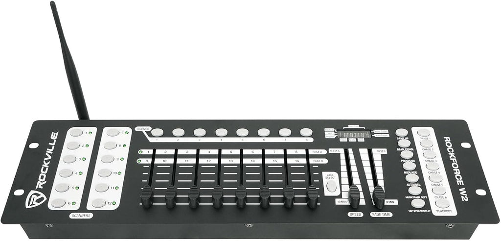 Rockville ROCKFORCE W2 192-Channel Wireless 2.4GHz DMX Lighting Controller