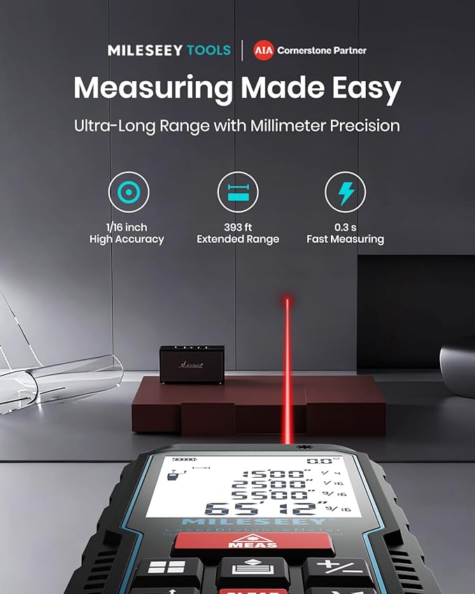 Laser Measure Device, MiLESEEY 393ft Digital Laser Tape Measure