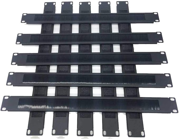 QiaoYoubang 10 Pack 1U Horizontal Rack Mount Cable Management Panel