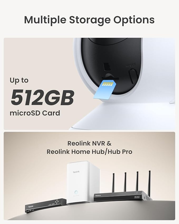REOLINK Home Security Camera System, 4MP HD Plug-in Indoor WiFi 6 Pan Tilt Pet (2 Pack)