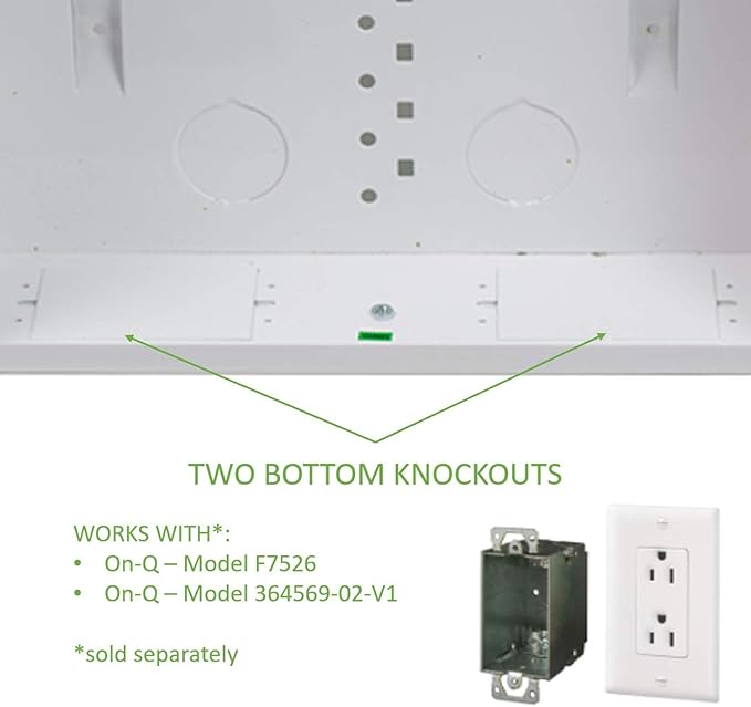 Legrand - OnQ 14 Inch Cable Management, In-Wall 20-Gauge Media Box, Structured