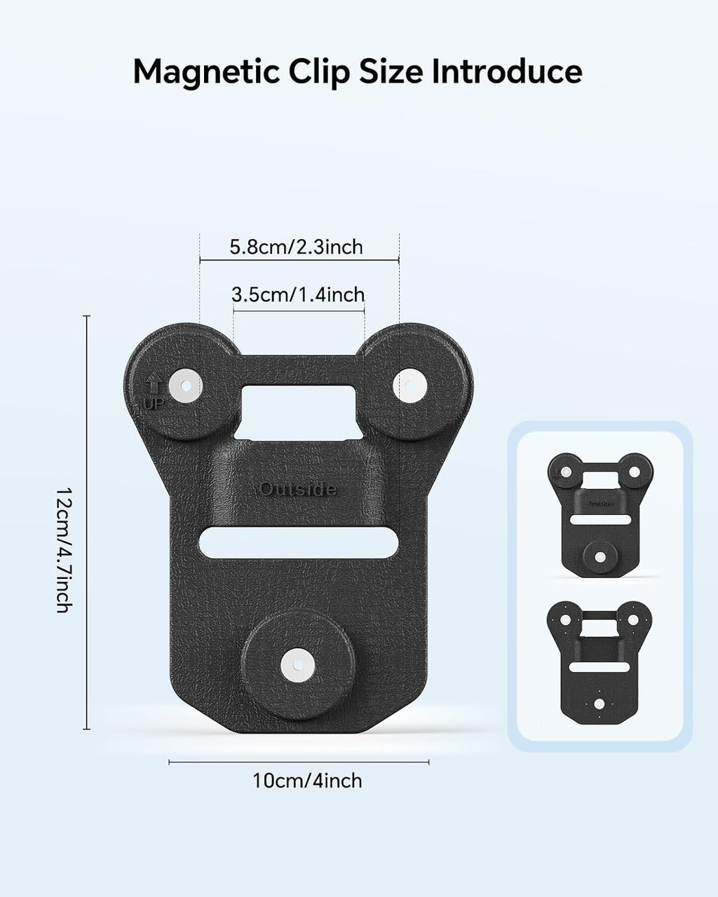 boblov 2-pack body camera magnet mount,6-magnet universal suction, package contents