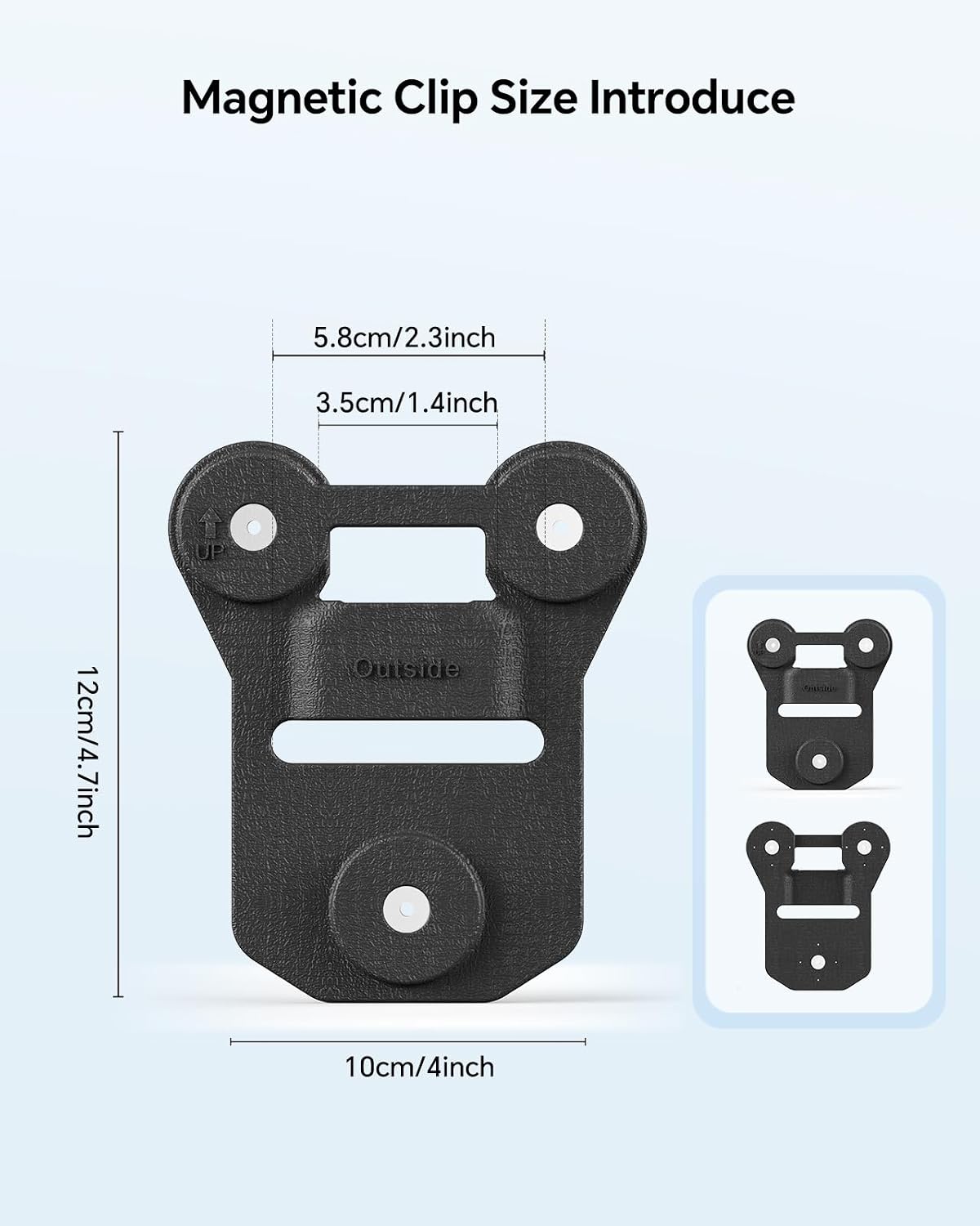 boblov 2-pack body camera magnet mount,6-magnet universal suction, package contents