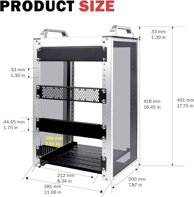 GeeekPi 8U Server Cabinet, 10 inch Server Rack