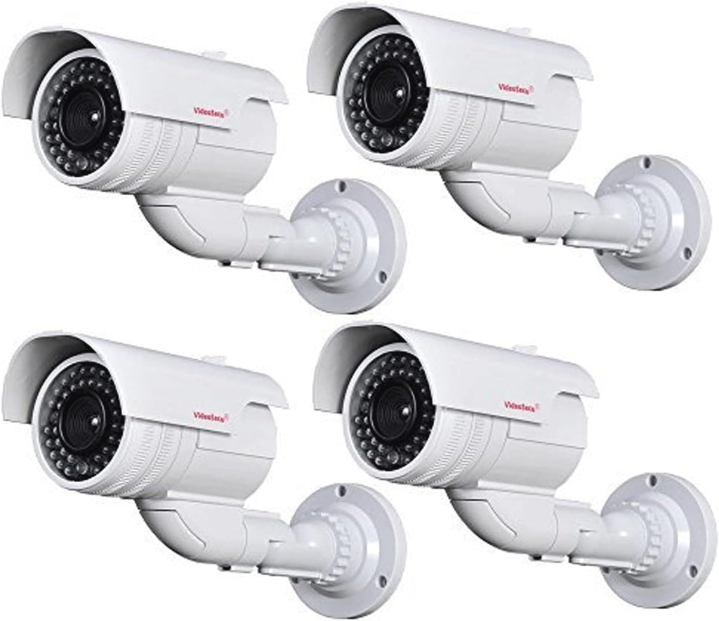 videosecu 4 pack dummy bullet security cameras fake shown in use