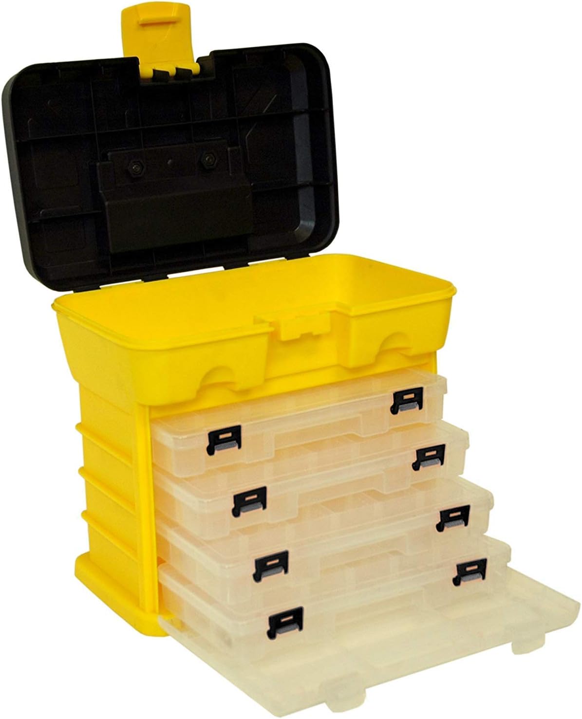 Homak 12-Inch Plastic Portable Parts Organizer, Large, Yellow, HA01040121