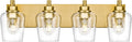 METWET Bathroom Light Fixtures, 4-Light Modern Vanity Light