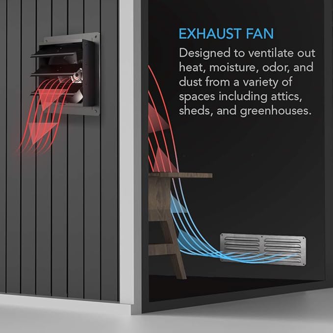 AC Infinity AIRLIFT S10, Shutter Exhaust Fan 10”