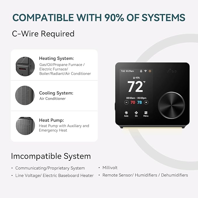 ST300 WiFi Thermostat, Compatible