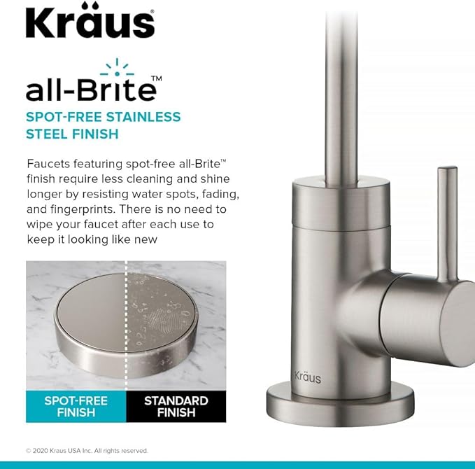 KRAUS Purita 100% Lead-Free Kitchen Water Filter Faucet in Spot Free Stainless