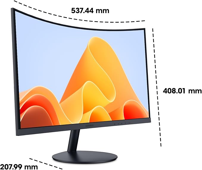 KOORUI 24 inch Curved Monitor, Full HD 1080P Curved Computer Monitor, 100Hz