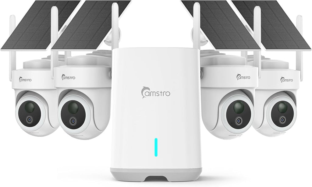 CAMSTRO 4K Security Cameras Wireless Outdoor No Subscription, 360° PTZ Home