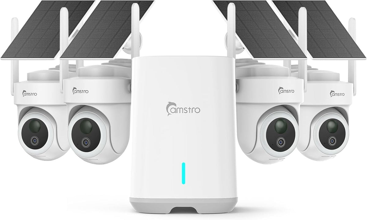CAMSTRO 4K Security Cameras Wireless Outdoor No Subscription, 360° PTZ Home