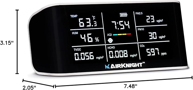 AirKnight Premium Indoor Air Quality Monitor Indoor & Air Quality Sensor. VOC