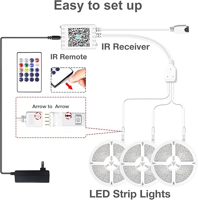DAYBETTER Smart RGB Led Strip Lights, 300ft Led Lights