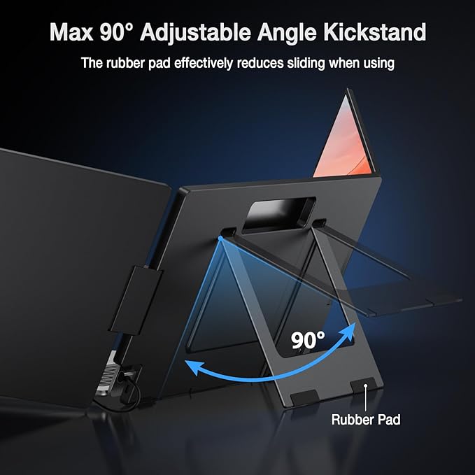 KYY 15.6" Laptop Screen Extender, 1080P FHD IPS Portable Monitor, One Cable