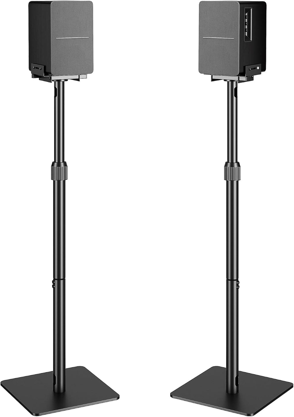 Pegzone Height-Adjustable Speaker Stands Pair, 11LBS Capacity, Height