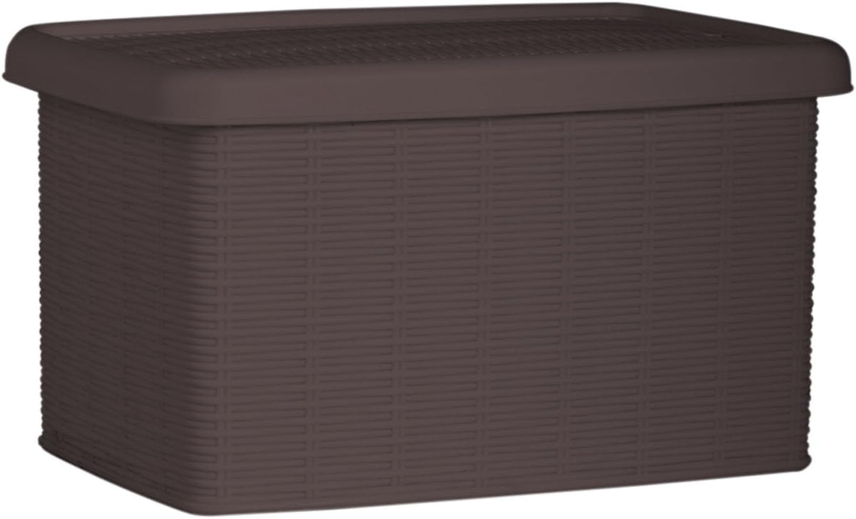 stefanplast "elegance storage box, mocha, 19 x 29, close-up detail