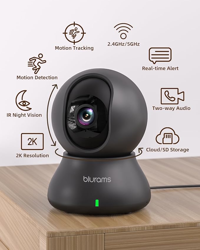 blurams 5G Indoor Cameras for Home Security, 2K Pet Camera
